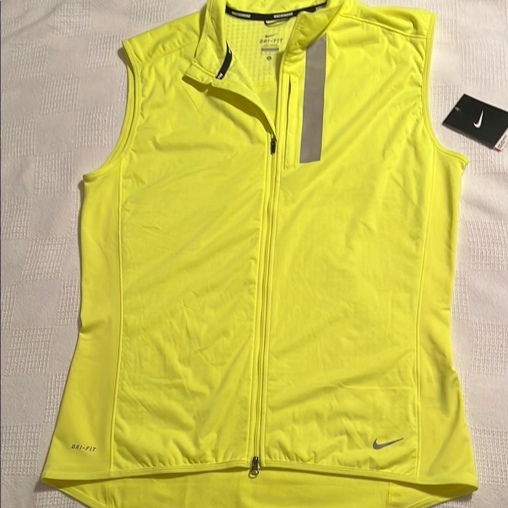 Nike Yellow Sleeveless Fitted Tank Top